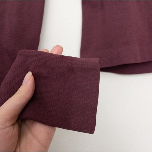 NWT Free People Like I Do Backless Cutout Mockneck Top M/L Mauve Wine Stretch - Picture 7 of 10